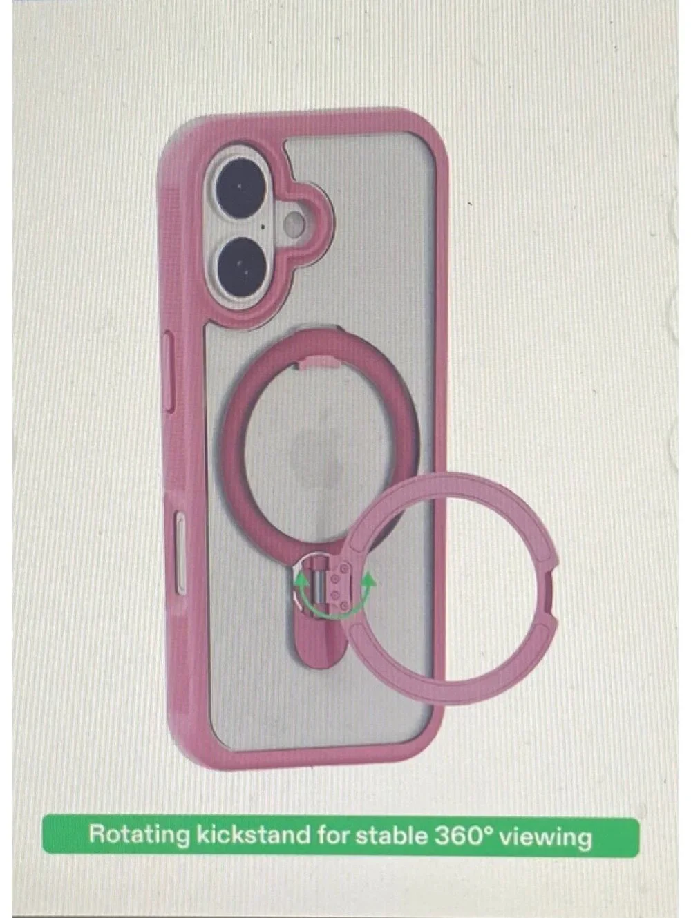 Onn Case for iPhone 17 Pink/Frosted Clear